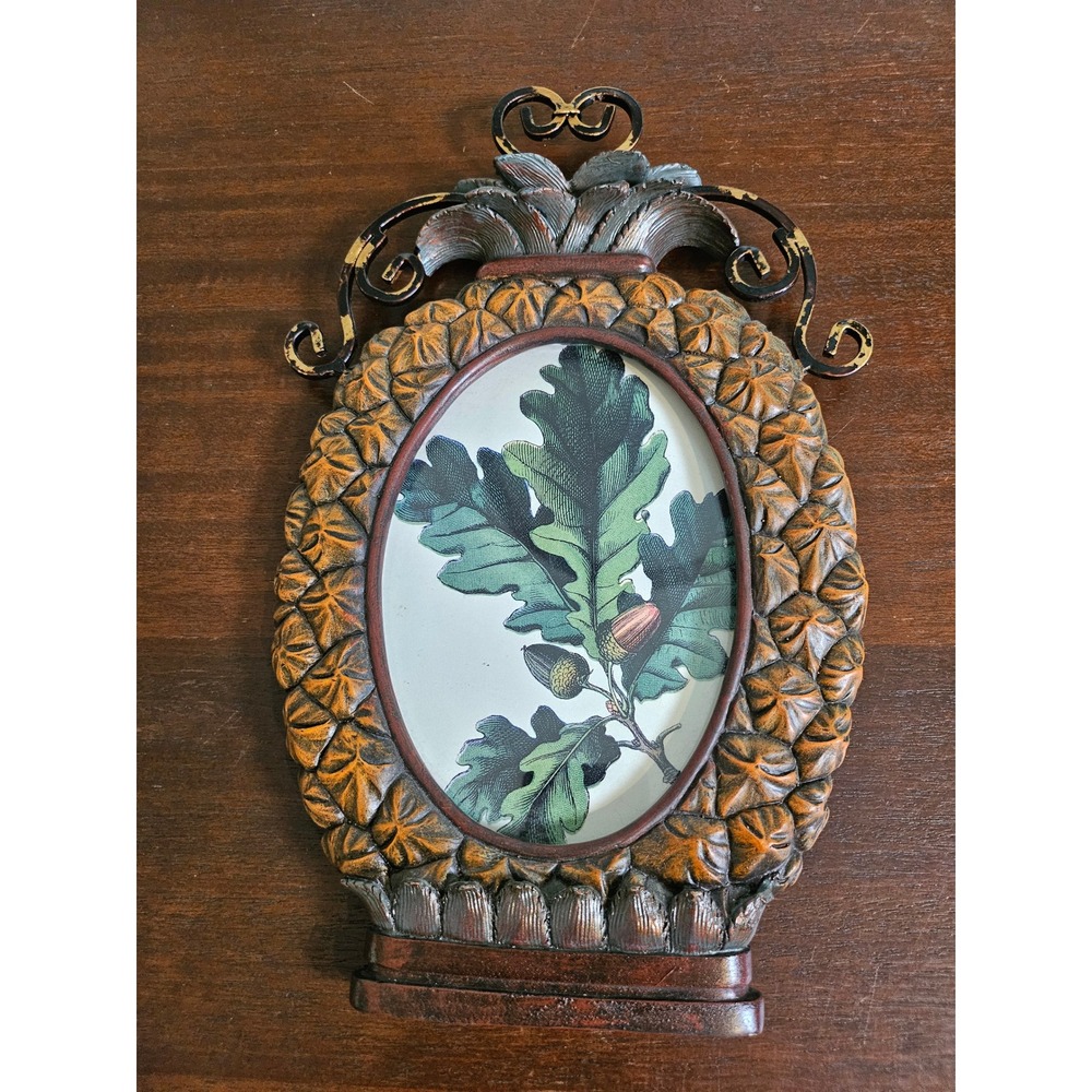 Unbranded Pineapple Picture Frame Home Decor Brown Botanical Oak Leaf Acorn